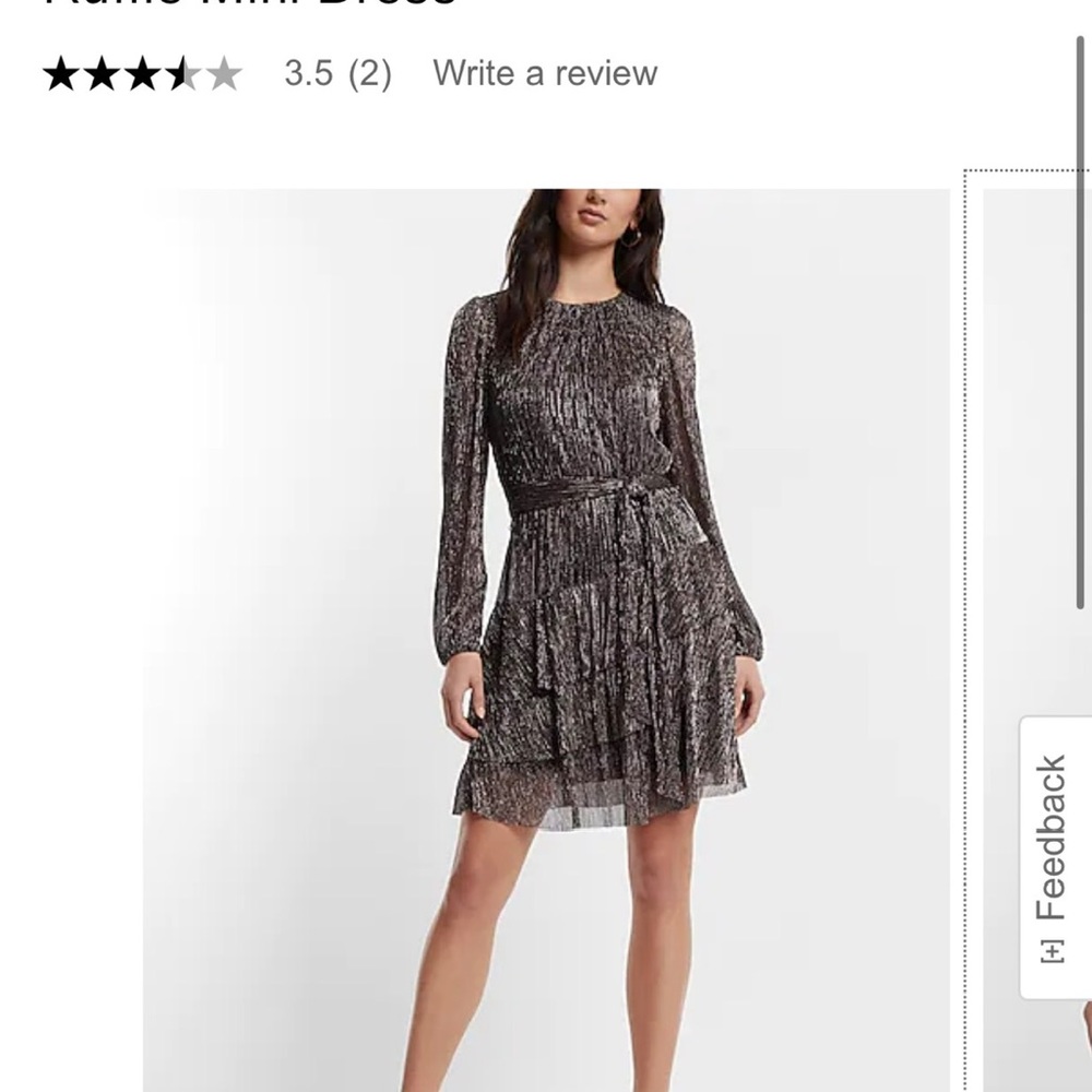 Express shimmer dress